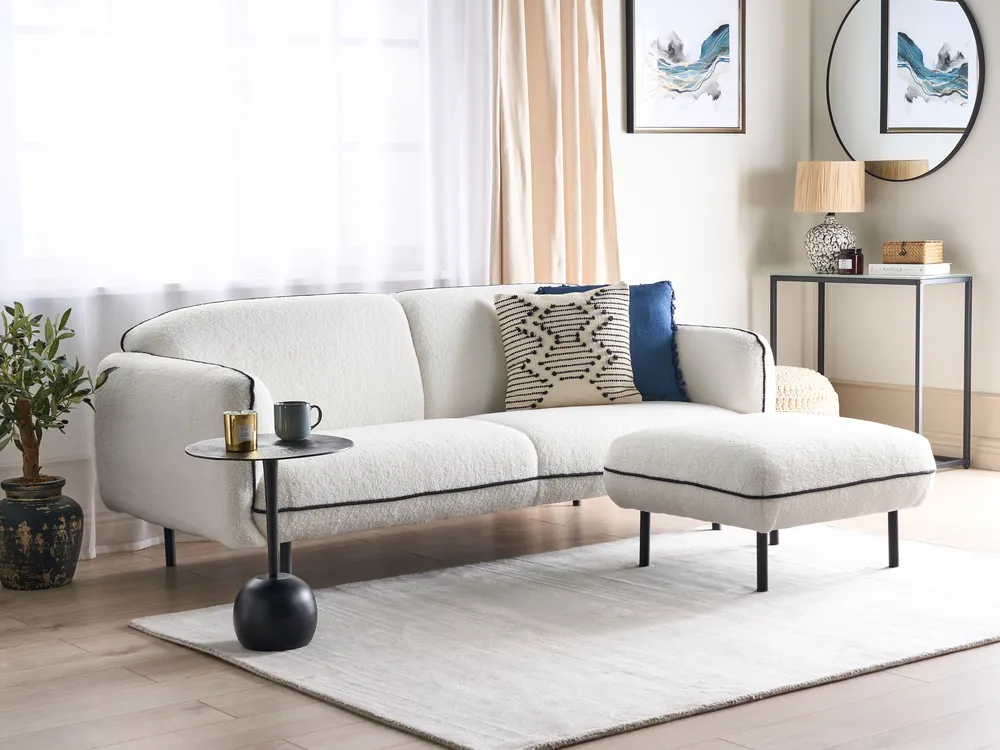Sofa dla 3 osób TONSBERG Boucle Biały