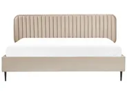 Bed Velvet BRIN 180 x 200 cm (EU Super King) Taupe_942146