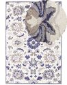 Teppich Wolle beige / blau 160 x 230 cm Kurzflor KUMRU_830901
