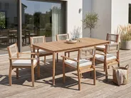 Garden Dining Table JACO 180 cm 100 cm Acacia Wood Light Brown_1044602