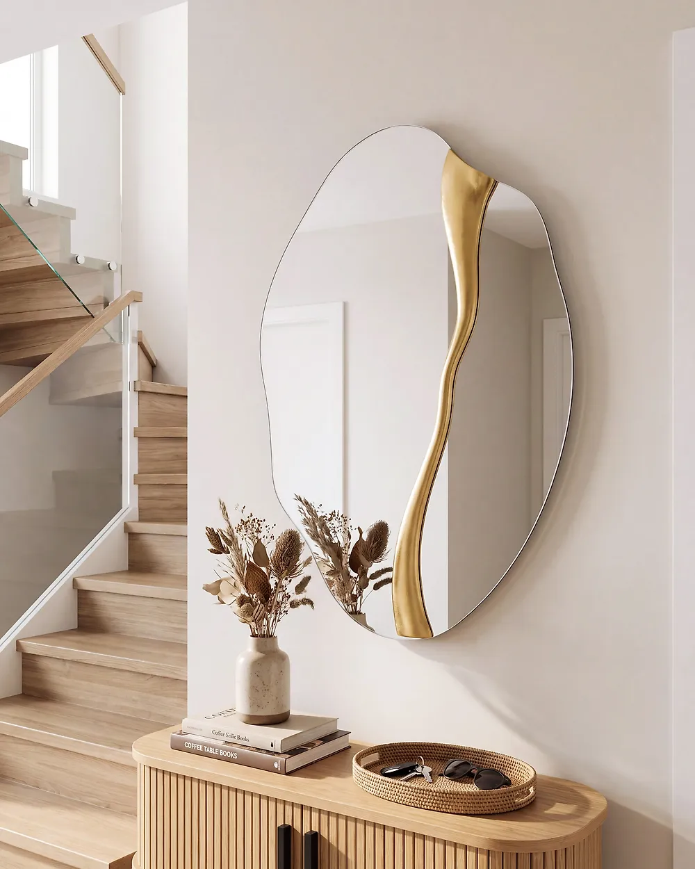 Wandspiegel POIVRES 90 cm 60 cm Gold
