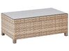 Lounge Set Rattan beige 4-Sitzer Auflagen cremeweiß MILANO_929445