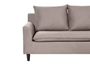 Corner Sofa 3 Seater ELVENES Velvet Taupe Left Hand_966856