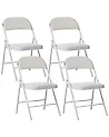 Conjunto de 4 sillas plegables SHASTA Metal Blanco