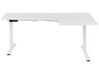 Electric Adjustable Right Corner Desk 160 x 59 cm White DESTINES _927759