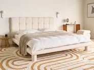 Bed Boucle CRESSAT 180 x 200 cm (EU Super King) Off-White_1009064