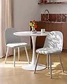 Set of 2 Dining Chairs ANKENY Faux Leather Light Grey