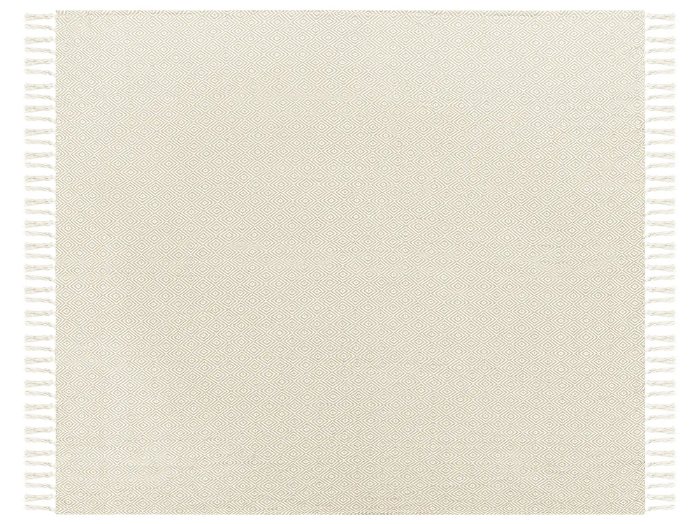 Narzuta na łóżko TOUTLI Bawełna 200 x 220 cm Jasnobeżowy_917960