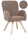 Sillón BJARN Bouclé Marrón