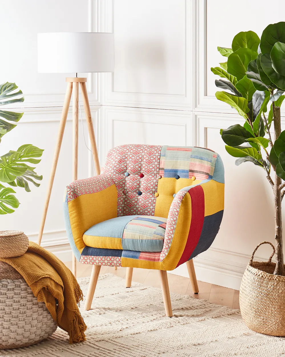 Armchair MELBY Fabric Multicolour - Main Image