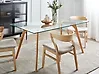 Dining Table HUDSON Transparent 160 cm 90 cm Tempered Glass
