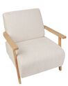 Fauteuil en tissu beige clair LESJA_926618