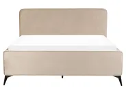 Lit avec sommier Velours VALOGNES 160 x 200 cm Taupe_876688