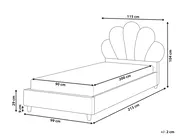 Kids Bed Seashell Velvet NEULISE 90 x 200 cm (EU Single) Pink_984403