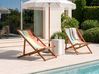 Set of 2 Sun Lounger Replacement Fabrics ANZIO/AVELLINO 113 x 44 cm Multicolour