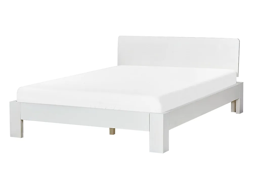 Bett mit Lattenrost Kiefernholz ROYAN 140 x 200 cm Weiß