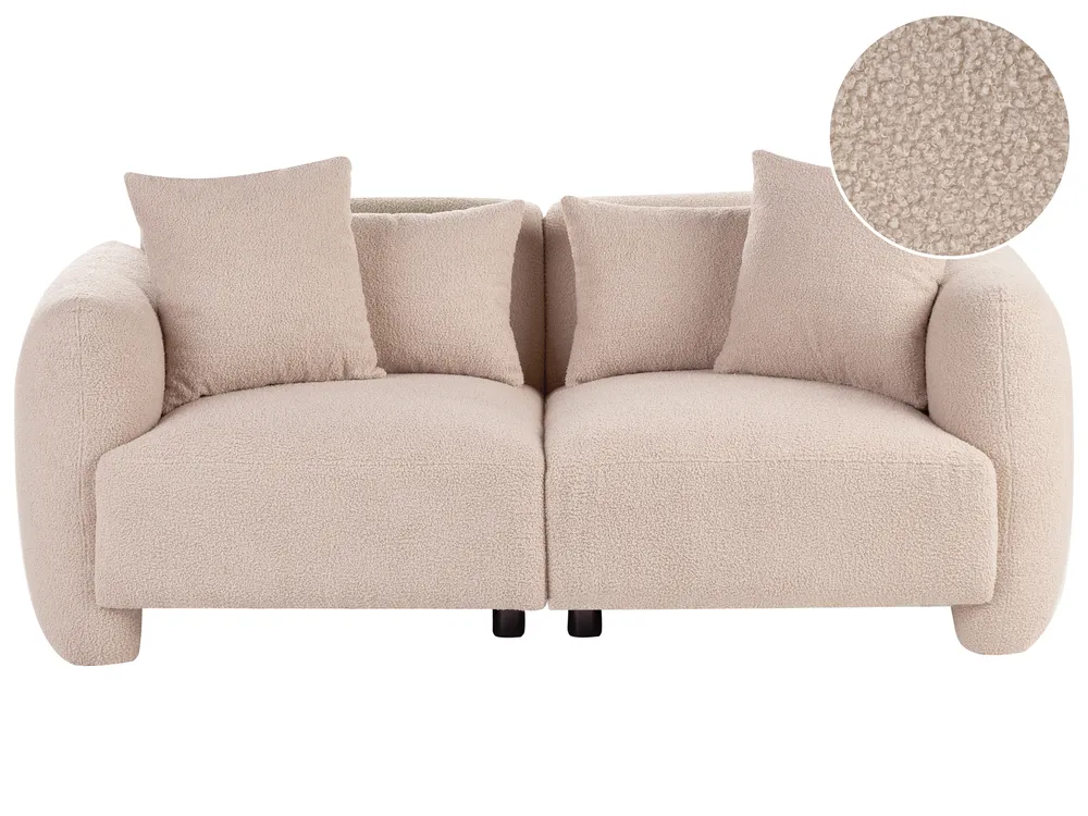 Sofa 3 Seater EKENES Boucle Beige