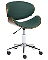 Desk Chair ROTTERDAM Faux Leather Green