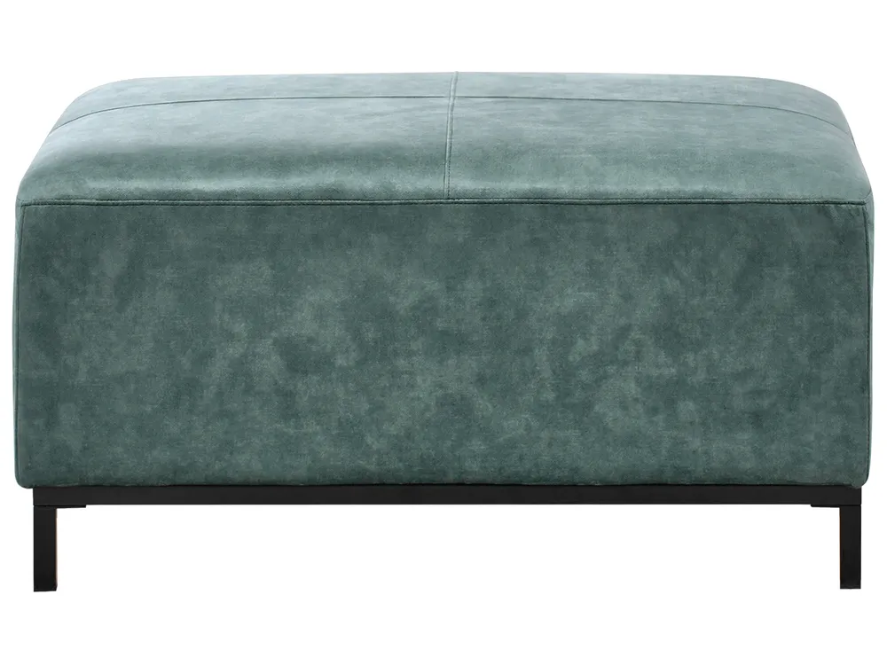 Corner Sofa 5 Seater OSLO with Ottoman Velvet Teal Left Hand_964673