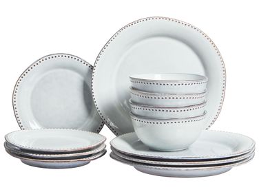 Villeroy & Boch Wonderful World White Set Tavola, 12 Pezzi, Porcellana, Bianco, unità