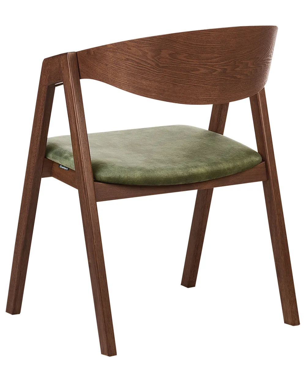 Set of 2 Dining Chairs YUBA Wood Dark Green_934267