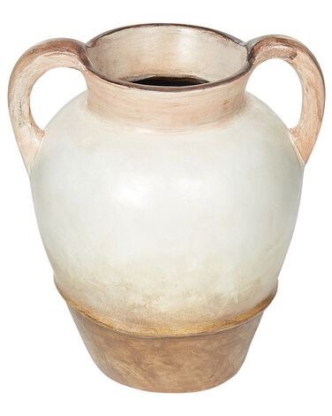 Vase décoratif en terre cuite beige 36 cm BANTING
