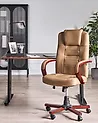 Massage Chair DIAMOND with Heating Leather Light Brown