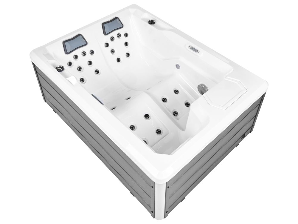 Banheira de hidromassagem com LED para exterior MASHABO Cinzento