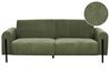 3-seters sofa kordfløyel Grønn ASKIM_918464