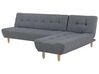 Canapé angle à gauche convertible en tissu gris foncé 4 places ALSTEN_806926