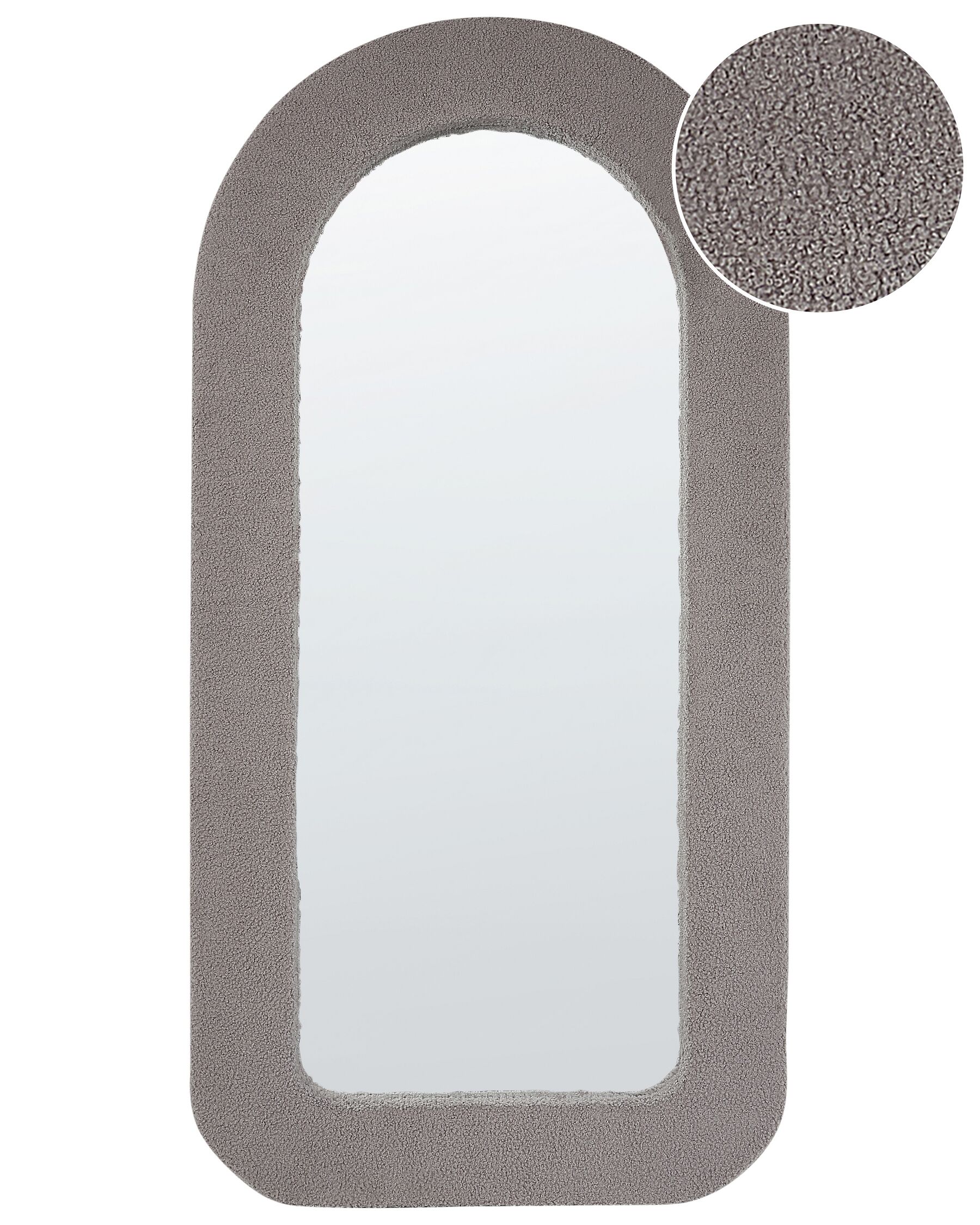 Espejo de pared de boucle gris pardo 60 x 120 cm CERVON_914822