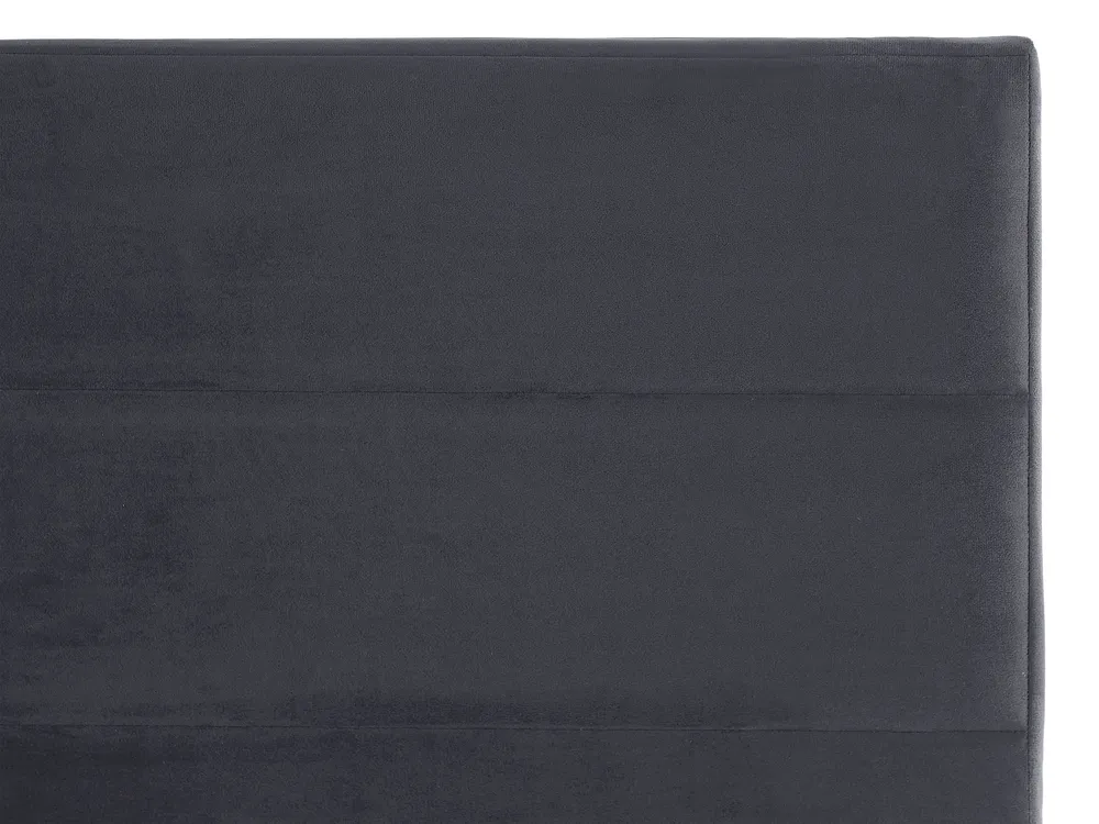 Bett mit Lattenrost Samtstoff BELLOU 160 x 200 cm Dunkelgrau_777637