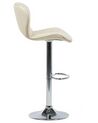 Set of 2 Faux Leather Swivel Bar Stool Beige VALETTA_782071