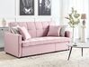 Divano letto 3 posti tessuto rosa GLOMMA_928675