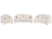 Living Room Set 6 Seater RATTVIK Boucle Off-White_1066732