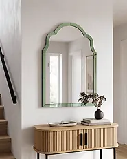 Wall Mirror NORVILLE 60 cm 90 cm Green_947155
