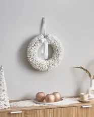 Wieniec świąteczny ARESJON 40 cm Biały_1018714