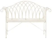 Garden Bench MILAZZO 130 cm Metal White_774688