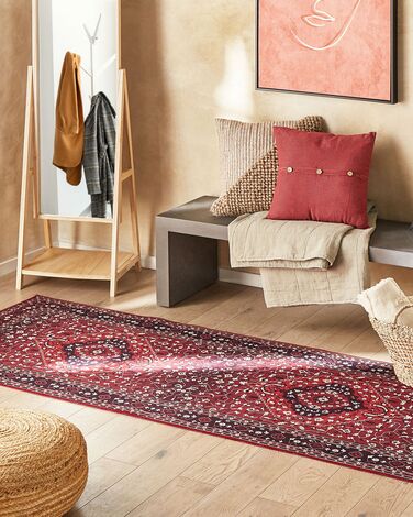 Runner Rug 80 x 300 cm Red VADKADAM