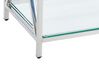 Konzolový stolík so sklenenou doskou strieborný AUDET_857861