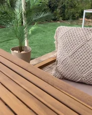 Set di 2 cuscini BESHAM 45 x 45 cm Cotone Beige chiaro Trama geometrica_1030957