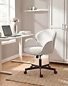 Desk Chair BELMAR Fabric Off-White