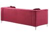 Left Hand Velvet Corner Sofa Burgundy FLEN _784538