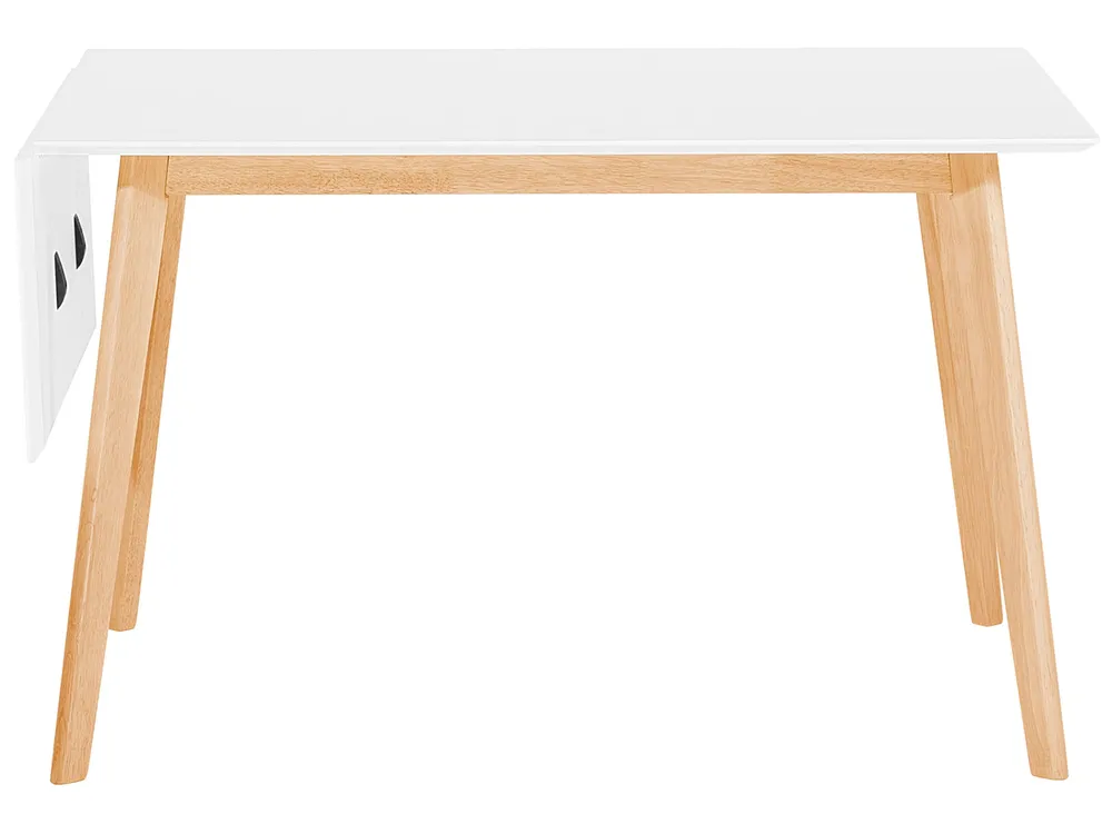 Extending Dining Table MEDIO White 120/155 cm 80 cm_808651
