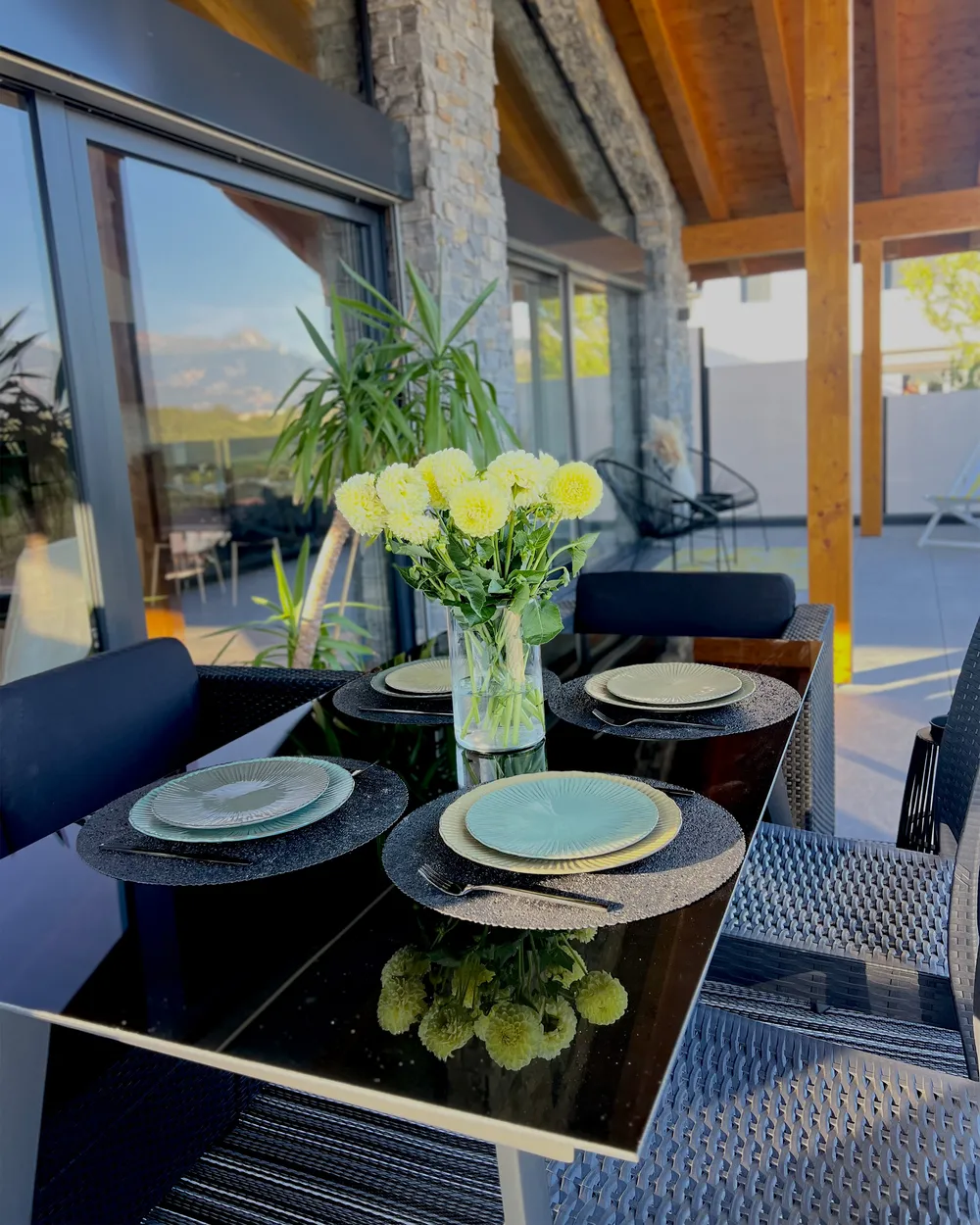 Garden Dining Set 4 Seater MILETO with Cushions Metal Grey_977784