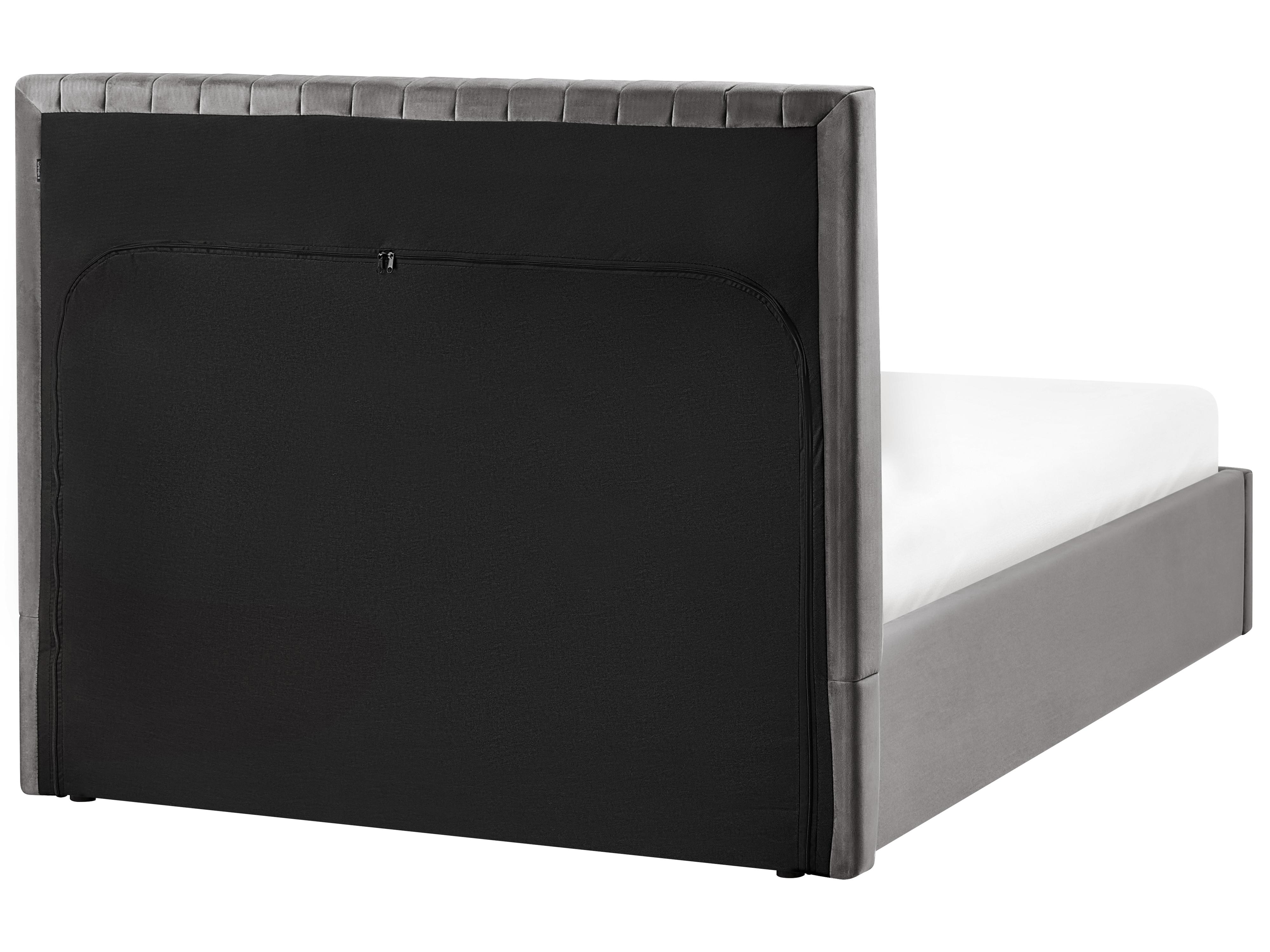 Ottoman Bed VION Velvet Grey 120 x 200 cm (EU Small Double)_1062863