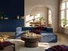 Modular Corner Sofa 3 Seater ARDAL with Ottoman Corduroy Dark Blue Right Hand