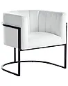 Armchair LARVIK Velvet White