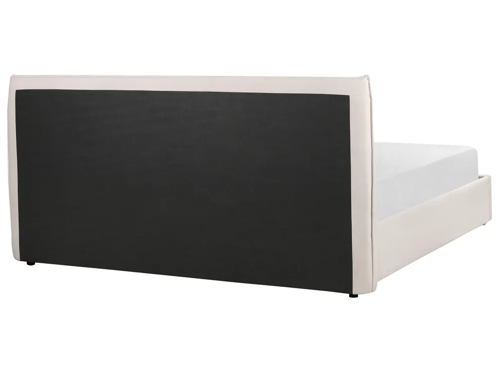 Ottoman Bed LAVAUR Velvet Off-White 180 x 200 cm (EU Super King)_870985
