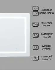 LED kúpeľňové zrkadlo PRENOIS 80 cm 60 cm Strieborná_940478